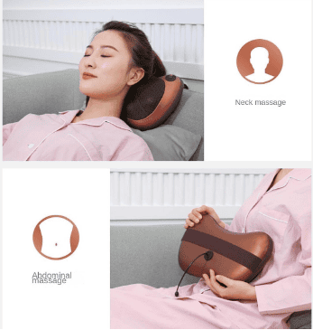 Head Neck Body Massage Pillow Heating Kneading Home Car Dual Use